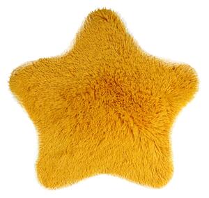 Dětský plyšový koberec SOFT STAR 60x60 cm - hořčicový