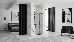 Rea - Sprchové dveře Rapid Fold - černá/transparentní - 100x195 cm L/P