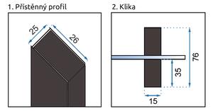 Rea - Sprchové dveře Rapid Fold - černá/transparentní - 100x195 cm L/P