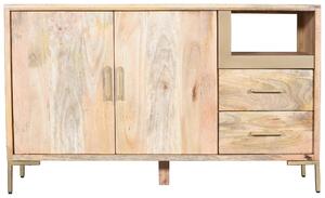 KOMODA, mangové dřevo, přírodní barvy, 145/87/40 cm MID.YOU - Komody na nožičkách, Online Only