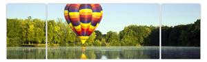 Obraz horkovzdušného balónu na jezeře (170x50 cm)
