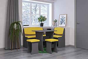 Casarredo - Komfort nábytek Rohová jídelní lavice PRIME šedý grafit/hořčicová