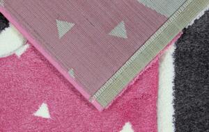 SINTELON Kusový koberec PASTEL KIDS 52/RVR BARVA: Růžová, ROZMĚR: 120x170 cm