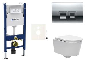 Cenově zvýhodněný závěsný WC set Geberit do lehkých stěn / předstěnová montáž+ WC SAT Brevis SIKOGESBRED35