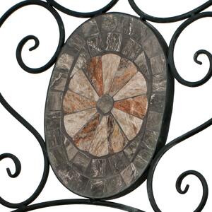 Autronic Zahradní lavice JF2227, keramická mozaika/černý kov