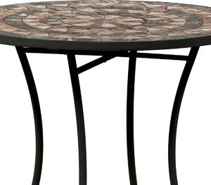 Autronic Zahradní stůl, deska z keramické mozaiky, kovová konstrukce, černý matný lak JF2225