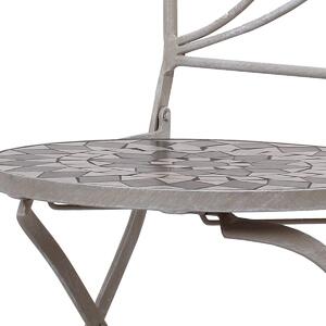 Autronic Zahradní židle JF2229, keramická mozaika/šedá Antik