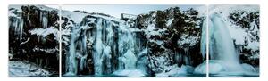 Obraz zamrzlých vodopádů (170x50 cm)