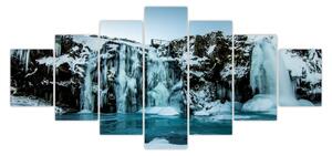 Obraz zamrzlých vodopádů (210x100 cm)