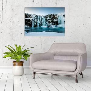 Obraz zamrzlých vodopádů (70x50 cm)