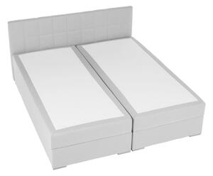 Boxpringová postel 160x200, světle šedá, FERATA KOMFORT