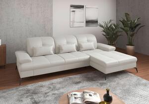 ROHOVÁ SEDAČKA, textil, kůže, bílá Sit & More - Sedací soupravy, Online Only