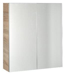 Aqualine Vega - Zrcadlová skříňka 600x700x180 mm, dub platin VG860