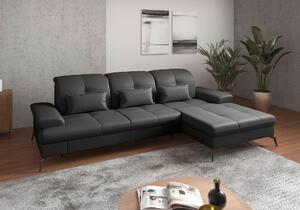 ROHOVÁ SEDAČKA, textil, kůže, černá Sit & More - Sedací soupravy, Online Only