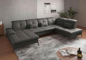 SEDACÍ SOUPRAVA, textil, kůže, antracitová Sit & More - Sedací soupravy, Online Only