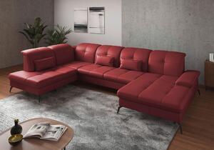 SEDACÍ SOUPRAVA, textil, kůže, červená Sit & More - Sedací soupravy, Online Only