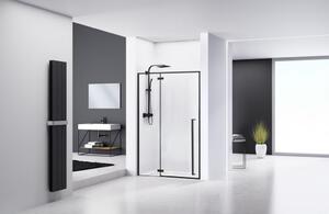 Rea - Sprchové dveře Fargo - černá/transparentní - 110x195 cm L/P