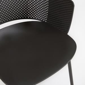 Černá plastová zahradní židle Kave Home Yeray