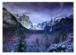Obraz zimní horské krajiny (70x50 cm)