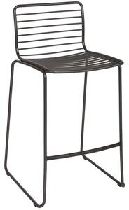 Stern Hliníková stohovatelná barová židle Levi, Stern, 57x56x103 cm, rám lakovaná nerez šedočerná (anthracite)