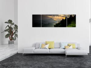Obraz - zelená horská krajina (170x50 cm)