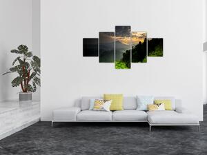 Obraz - zelená horská krajina (125x70 cm)