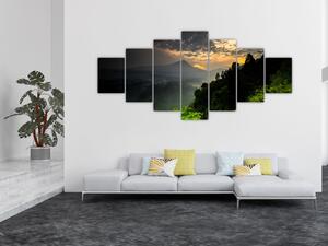 Obraz - zelená horská krajina (210x100 cm)