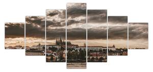 Obraz - zamračená Praha (210x100 cm)