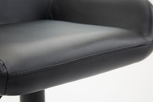 Barová židle Romsey - umělá kůže - černý rám | černá