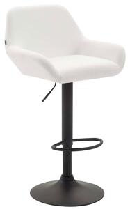 Barová stolička Braga ~ koženka, černá podnož - Bílá