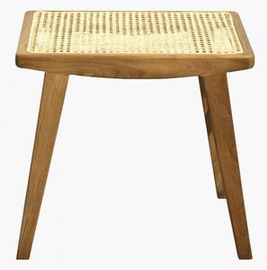 Raw Materials Amsterdam Odkládací stolek NOVA RAW, teak dřevo s ratanem STRA00102