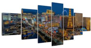Obraz nočního Las Vegas (210x100 cm)
