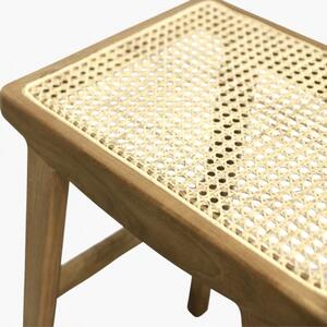 Raw Materials Amsterdam Odkládací stolek NOVA RAW, teak dřevo s ratanem STRA00102