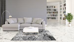 JUTEX Kusový koberec Mramor 9090A stříbrný BARVA: Stříbrná, ROZMĚR: 60x110 cm