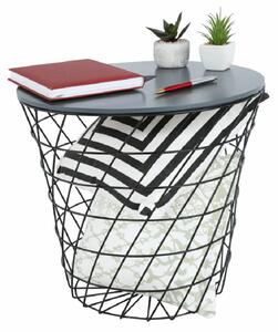 TEMPO Příruční stolek, grafit / černá, BATIS TYP 2