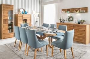 Casarredo Designová jídelní židle FARINI, Carabu výběr barev, (2ks) | potah: carabu 92,barva: szy-dub-koňak
