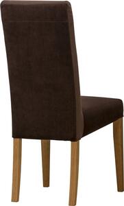 Casarredo Dřevěná jídelní židle LUCERA, Carabu výběr barev, (2ks) | barva: szy-dub-čokoládový,potah: carabu 92