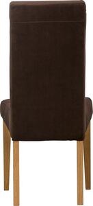 Casarredo Dřevěná jídelní židle LUCERA, Carabu výběr barev, (2ks) | barva: szy-dub-čokoládový,potah: carabu 92