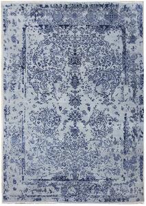 Diamond Carpets koberce Ručně vázaný kusový koberec Diamond DC-JK ROUND Silver/peacock blue ROZMĚR: 140x200