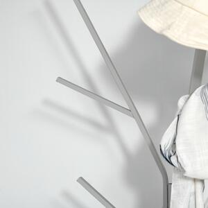 HOMCOM Stojací věšák na šaty, 3 tyče, 9 háčků, bílý, 180 cm