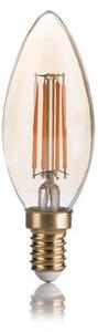 Ideal Lux 151649 LED žárovka E14 Vintage B35 4W/300lm 2200K jantarová, svíčka