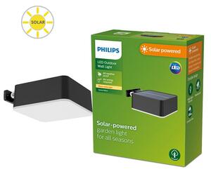 Philips 8720169265660 Outdoor solar Vynce solární nástěnné svítidlo LED 1,5W/200lm 2700K IP44 černá