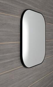 Sapho SHARON LED podsvícené zrcadlo 80x70cm, černá mat