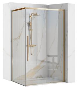 Rea - SOLAR GOLD ELEGANT sprchový kout 80 x 100 cm, čiré sklo/zlatý profil, REA-K4901