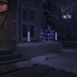 Vánoční strom 120 LED modré světlo třešňový květ 150 cm