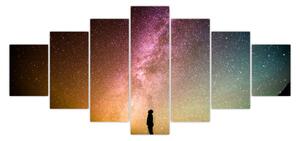 Obraz - obloha plná hvězd (210x100 cm)