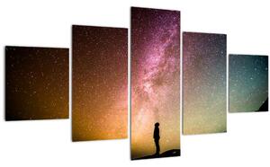 Obraz - obloha plná hvězd (125x70 cm)
