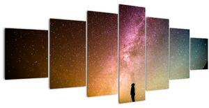 Obraz - obloha plná hvězd (210x100 cm)
