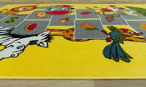 Makro Abra Dětský koberec Rainbow 11120/150 skákací panák žlutý Rozměr: 300x400 cm
