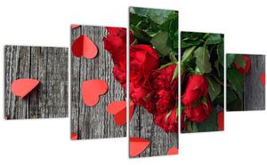 Obraz - kytice růží (125x70 cm)